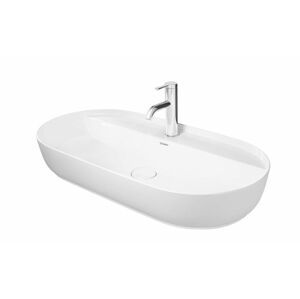 DURAVIT Luv Umyvadlo na desku, 800x400 mm, bez přepadu, s otvorem pro baterii, WonderGliss, bílá 03808000001