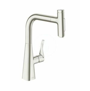 HANSGROHE M71 Dřezová baterie Metris Select s výsuvnou sprškou, vzhled nerezu 73822800