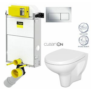 VIEGA Presvista modul PURE pro WC včetně tlačítka Life5 CHROM + WC CERSANIT ARTECO CLEANON + SEDÁTKO V771928 LIFE5CR AT1