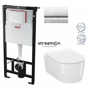 ALCADRAIN Sádromodul předstěnový instalační systém s chromovým tlačítkem M1721 + WC CERSANIT INVERTO + SEDÁTKO DURAPLAST SOFT-CLOSE AM101/1120 M1721 IN1