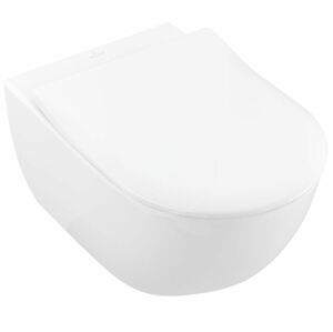 VILLEROY & BOCH Subway 2.0 Závěsné WC se sedátkem SoftClosing, DirectFlush, CeramicPlus, alpská bílá 5614R2R1