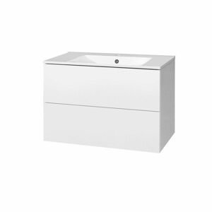 MEREO Aira, kúpeľňová skrinka s keramickým umývadlom 81 cm, bílá CN711