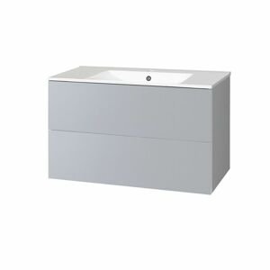 MEREO Aira, koupelnová skříňka s keramickym umyvadlem 101 cm, šedá CN732