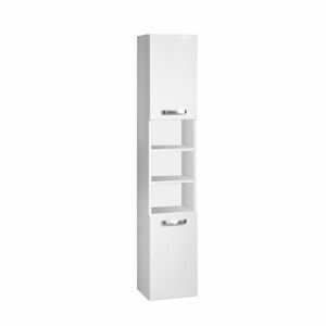 MEREO Leny, koupelnová skříňka vysoká 170 cm, bílá, levá CN814