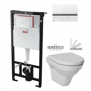 ALCAPLAST Sádromodul předstěnový instalační systém s bílým/ chrom tlačítkem M1720-1 + WC JIKA TIGO + SEDÁTKO DURAPLAST SLOWCLOSE AM101/1120 M1720-1 TI2