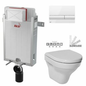 ALCAPLAST Renovmodul předstěnový instalační systém s bílým tlačítkem M1710 + WC JIKA TIGO + SEDÁTKO DURAPLAST SLOWCLOSE AM115/1000 M1710 TI2