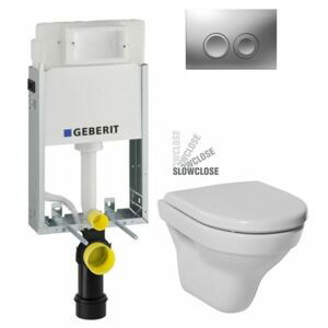 GEBERIT KOMBIFIXBasic vč. matného tlačítka DELTA 25 + WC JIKA TIGO + SEDÁTKO DURAPLAST 110.100.00.1 21MA TI3