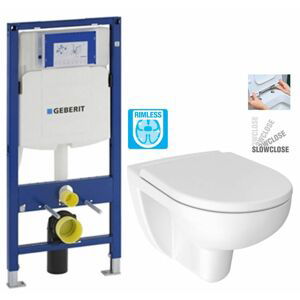 GEBERIT Duofix bez tlačítka + WC JIKA LYRA PLUS RIMLESS + SEDÁTKO DURAPLAST SLOWCLOSE 111.300.00.5 LY2