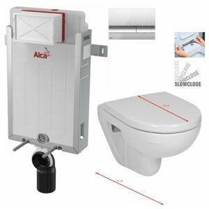 ALCADRAIN Renovmodul předstěnový instalační systém s chromovým tlačítkem M1721 + WC JIKA LYRA PLUS 49 + SEDÁTKO DURAPLAST SLOWCLOSE AM115/1000 M1721 LY4