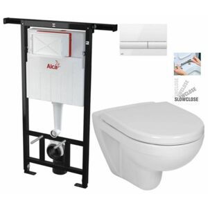 ALCADRAIN Jádromodul předstěnový instalační systém s bílým tlačítkem M1710 + WC JIKA LYRA PLUS + SEDÁTKO DURAPLAST SLOWCLOSE AM102/1120 M1710 LY5