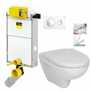 VIEGA Presvista modul PURE pro WC včetně tlačítka Style 20 bílé + WC JIKA LYRA PLUS + SEDÁTKO DURAPLAST SLOWCLOSE V771928 STYLE20BI LY5