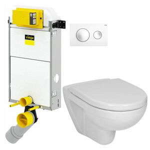 VIEGA Presvista modul PURE pro WC včetně tlačítka Style 20 bílé + WC JIKA LYRA PLUS + SEDÁTKO DURAPLAST V771928 STYLE20BI LY6