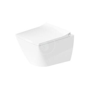 DURAVIT Viu Závěsné WC Compact, Rimless, DuraFix, s WonderGliss, alpská bílá 25730900001