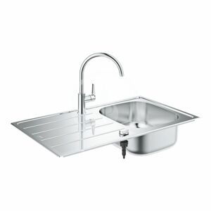 GROHE Dřezy Set dřezu K200 a baterie BauEdge, kartáčovaná nerez/chrom 31562SD1