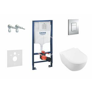 GROHE Rapid SL Set předstěnové instalace, klozetu a sedátka Subway 2.0, DirectFlush, SoftClose, CeramicPlus a tlačítka Skate Cosmo, chrom 38528SET-KI