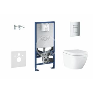 GROHE Rapid SLX Set předstěnové instalace, klozetu a sedátka, tlačítka Skate Cosmopolitan S, Rimless, softclose 39603SET-KX