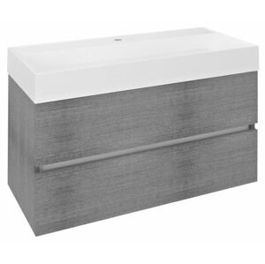 SAPHO ODETTA umyvadlová skříňka 95x50x43,5cm, dub stříbrný DT100-1111