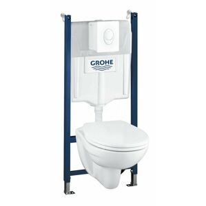 GROHE Solido Sada pro závěsné WC + klozet a sedátko softclose, tlačítko Skate Air, bílá 39117000