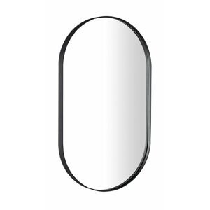 SAPHO PUNO oválné zrcadlo v rámu 40x70cm, černá mat ORT125