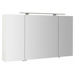 SAPHO MIRRÓ galerka s LED osvětlením, 3x dvířka, 120x70x16cm, bílá MC121-0030