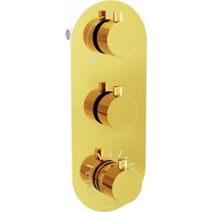 MEXEN Kai termostatiská baterie sprcha/vana 3-gold výstup 77603-50