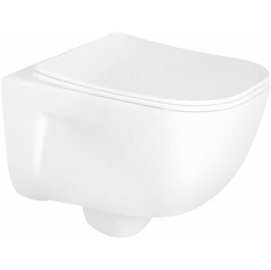 MEXEN/S MARGO závěsná WC mísa včetně sedátka s slow-slim, duroplast, bílá 30420900