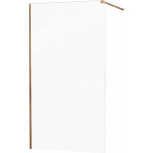 MEXEN/S KIOTO Sprchová zástěna WALK-IN 50x200 cm 8 mm, růžové zlato, transparent 800-050-101-60-00