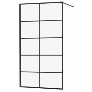 MEXEN/S KIOTO Sprchová zástěna WALK-IN 70x200 cm 8 mm, černá, černý vzor 1 800-070-101-70-77