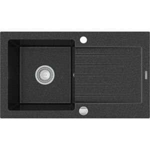 MEXEN Pablo granitový dřez 1 s odtokovou nosné stůl 752x436 mm, černá skvrnité 6510751010-76