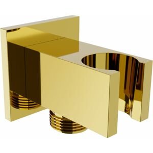 MEXEN Držák sprchy Cube, pevný, s vyústěním, zlato 79300-50