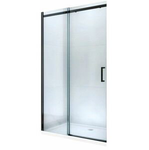 MEXEN Omega posuvné sprchové dveře 100 cm, transparent, černá se sadou pro niku 825-100-000-70-00