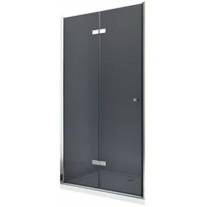 MEXEN Lima sprchové dveře zalamovací 70 cm, grafit, chrom se stěnovým profilem 856-070-000-01-40