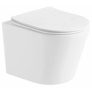 MEXEN Rico Závěsná WC mísa včetně sedátka s pomalým tenkém, duroplast, bílá mat 30724001