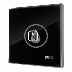 SANELA Příslušenství Dotykové tlačítko pro ovládání sprchy, metalická černá/bílá SLS 30D