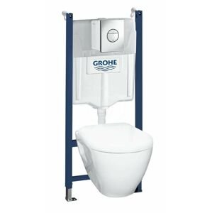 GROHE Solido Sada pro závěsné WC + klozet a sedátko softclose, tlačítko Nova Cosmopolitan, chrom 38950000