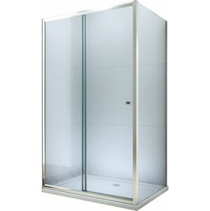 MEXEN/S Apia obdélníkový sprchový kout 130x90 cm, transparent, chrom + vanička 840-130-090-01-00-4010