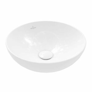 VILLEROY & BOCH Loop&Friends Umyvadlo na desku, průměr 380 mm, bez přepadu, CeramicPlus, Stone White 4A4501RW