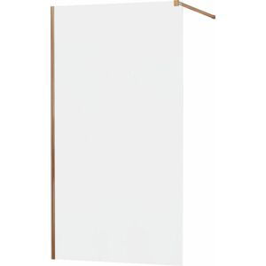 MEXEN/S KIOTO Sprchová zástěna WALK-IN 90x200 cm 8 mm, růžové zlato, matné sklo 800-090-101-60-30