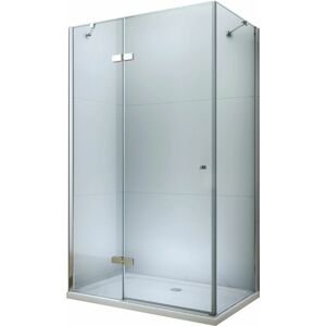 MEXEN/S Roma sprchový kout otevírací 110x100 cm, sklo transparent, chrom + vanička 854-110-100-01-00-4010