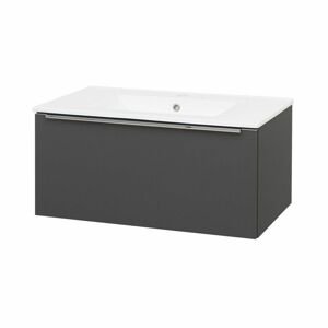 MEREO Mailo, koupelnová skříňka s keramickým umyvadlem 81 cm, antracit CN536