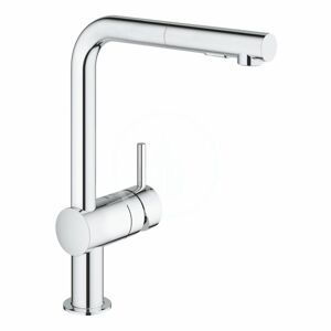 GROHE Minta Dřezová baterie s výsuvnou sprškou, chrom 30347000