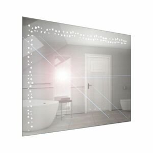 A-Interiéry Zrcadlo závěsné s pískovaným motivem a LED osvětlením Nika LED 7/80 nika led 7-80