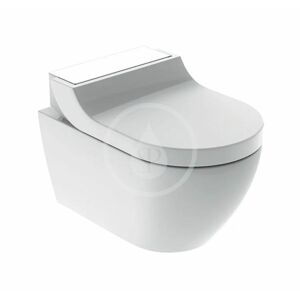 GEBERIT AquaClean Elektronický bidet Tuma Comfort s keramikou, Rimfree, SoftClosing, bílé sklo 146.292.SI.1