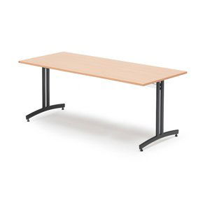 Stůl SANNA, 1800x800x720 mm, černá/buk