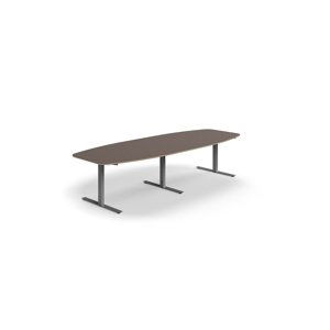 Jednací stůl AUDREY, 3200x1200 mm, stříbrná/šedohnědá