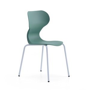 Židle BRIAN, 4 nohy, bílá/zelená