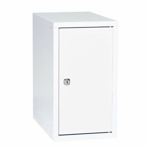Uzamykatelný box na osobní věci Cube, 450x250x400 mm, bílá/bílé dveře