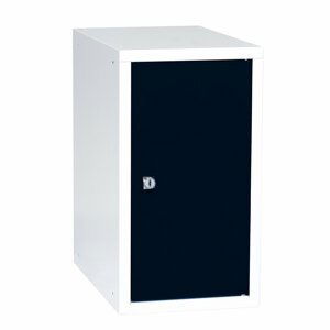 Uzamykatelný box na osobní věci Cube, 450x250x400 mm, bílá/černé dveře