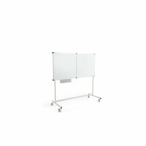 Pojízdná bílá tabule MEGAN, třídílná, 1500x1000 mm