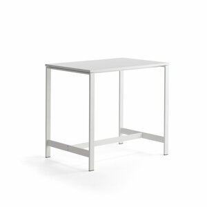 Stůl Various, 1200x800 mm, výška 1050 mm, bílé nohy, bílá
